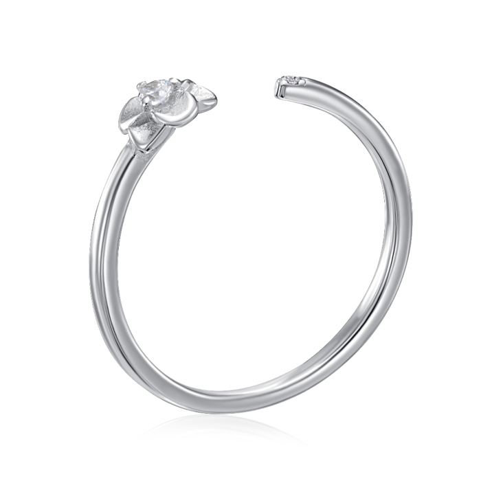 Срібна каблучка з фіанітами. Артикул SZDR10384-R/12/1