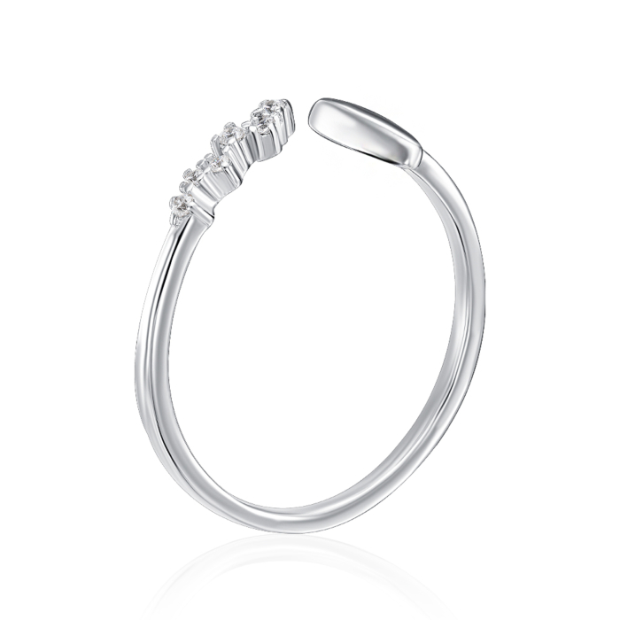 Серебряное кольцо с фианитами. Артикул SZDR10415-R/12/1