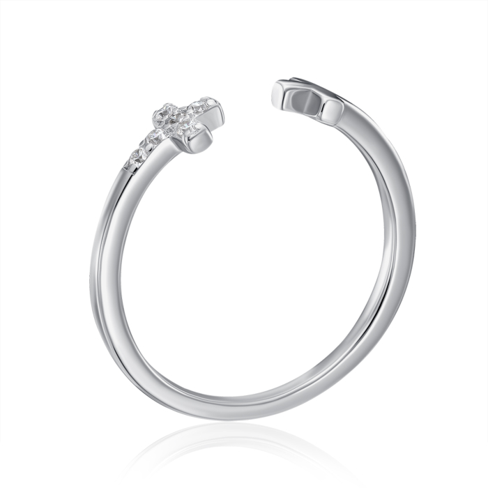 Серебряное кольцо с фианитами. Артикул SZDR10417-R/12/1