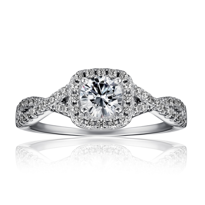 Серебряное кольцо с фианитами. Артикул SZDR00161-R/12/1