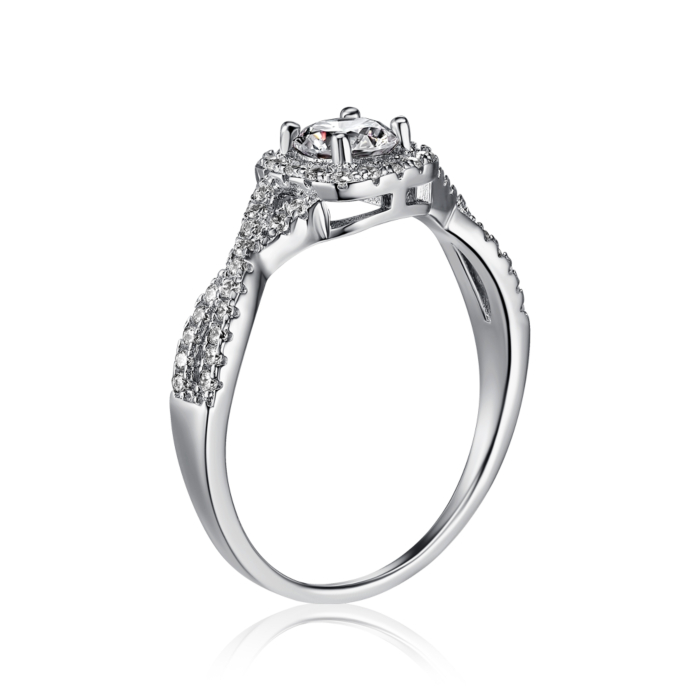 Серебряное кольцо с фианитами. Артикул SZDR00161-R/12/1