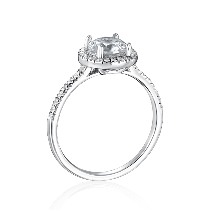 Серебряное кольцо с фианитами. Артикул SZDR00162-R/12/1