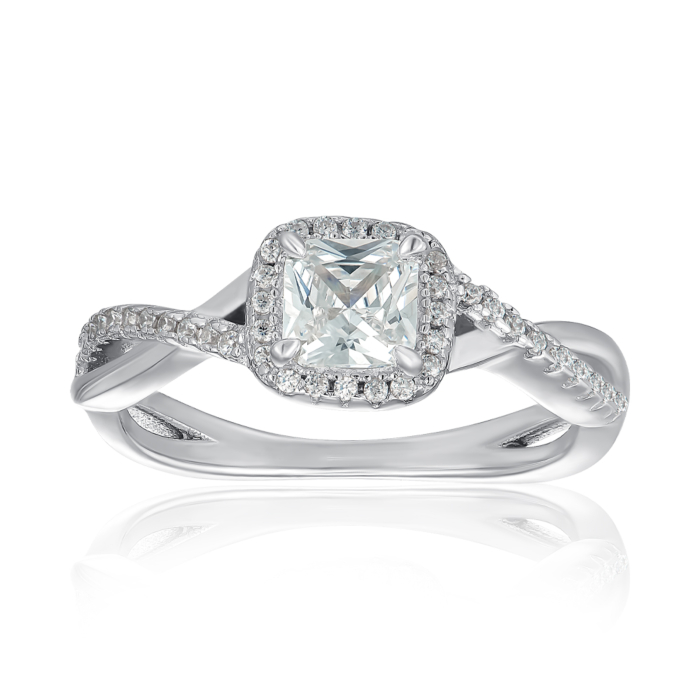 Серебряное кольцо с фианитами. Артикул SZDR00167-R/12/1