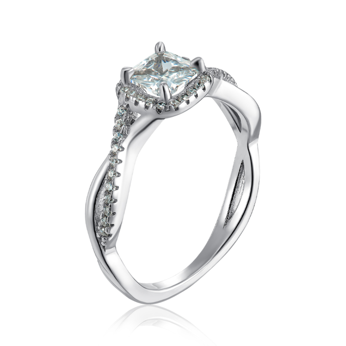 Серебряное кольцо с фианитами. Артикул SZDR00167-R/12/1