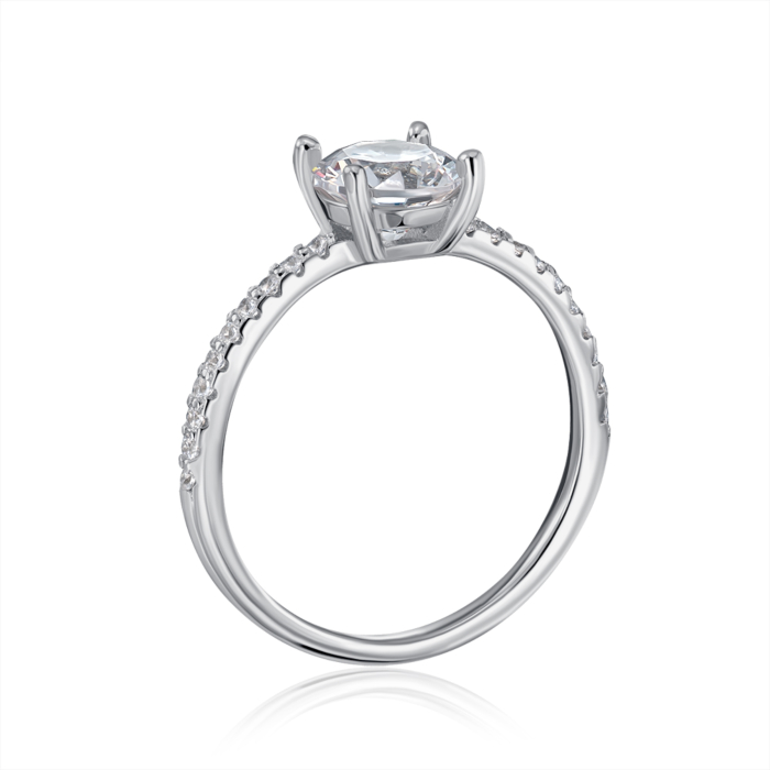 Серебряное кольцо с фианитами. Артикул SZDR00177-R/12/1