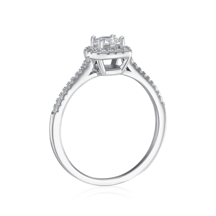 Срібна каблучка з фіанітами. Артикул SZDR00180-R/12/1