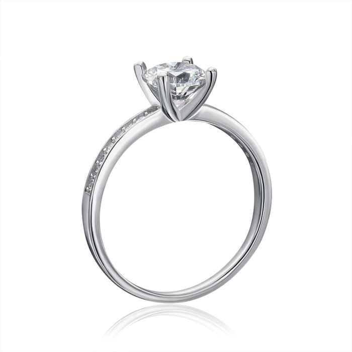 Срібна каблучка з фіанітами. Артикул SZDR00189-R/12/1