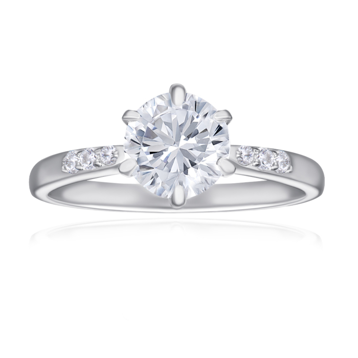 Серебряное кольцо с фианитами. Артикул SZDR00198-R/12/1