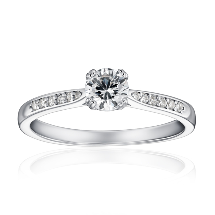 Серебряное кольцо с фианитами. Артикул SZDR00202-R/12/1