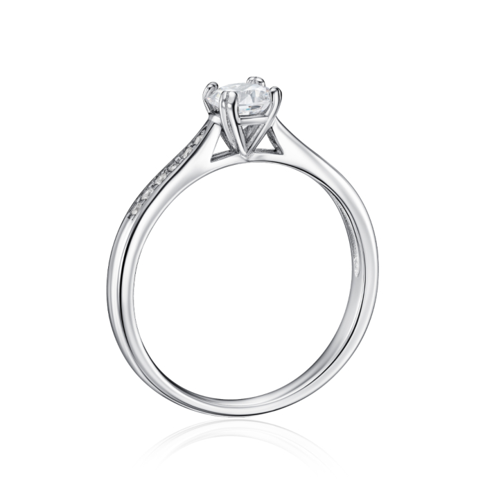 Серебряное кольцо с фианитами. Артикул SZDR00202-R/12/1
