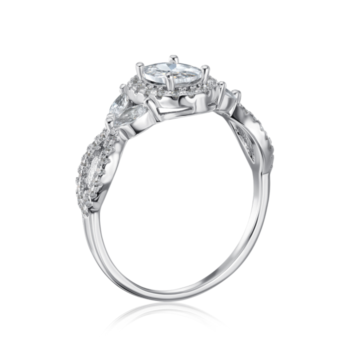 Серебряное кольцо с фианитами. Артикул SZDR00210-R/12/1