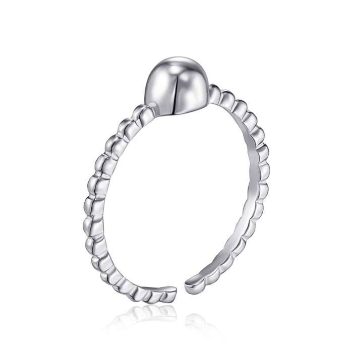 Срібна каблучка з фіанітами. Артикул DY120245-S-W-NA-R/12