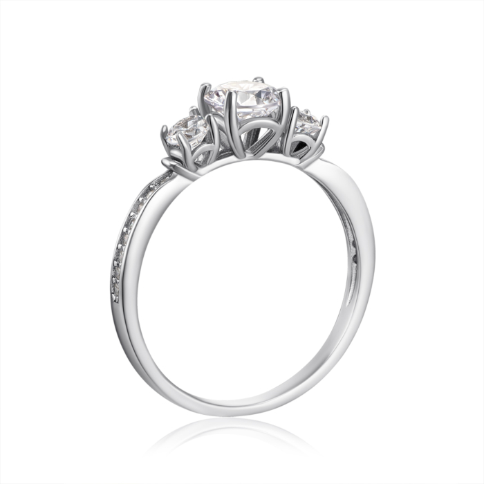 Срібна каблучка з фіанітами. Артикул SZDR00233-R/12/1