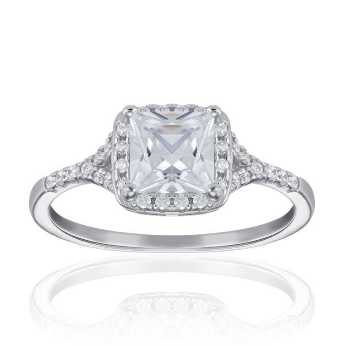 Серебряное кольцо с фианитами. Артикул SZDR00234-R/12/1