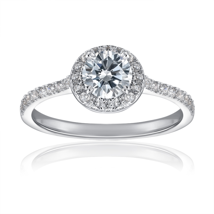 Срібна каблучка з фіанітами. Артикул SZDR00250-R/12/1