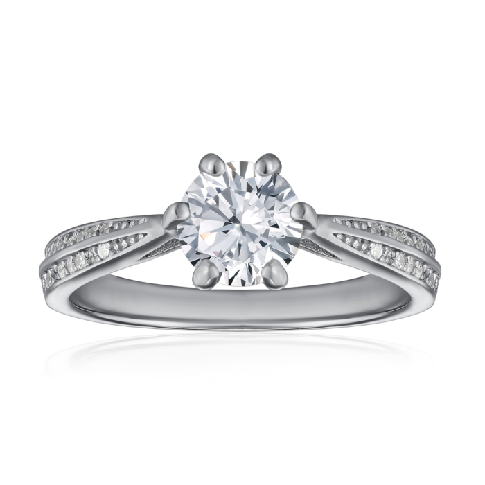 Серебряное кольцо с фианитами. Артикул SZDR00252-R/12/1