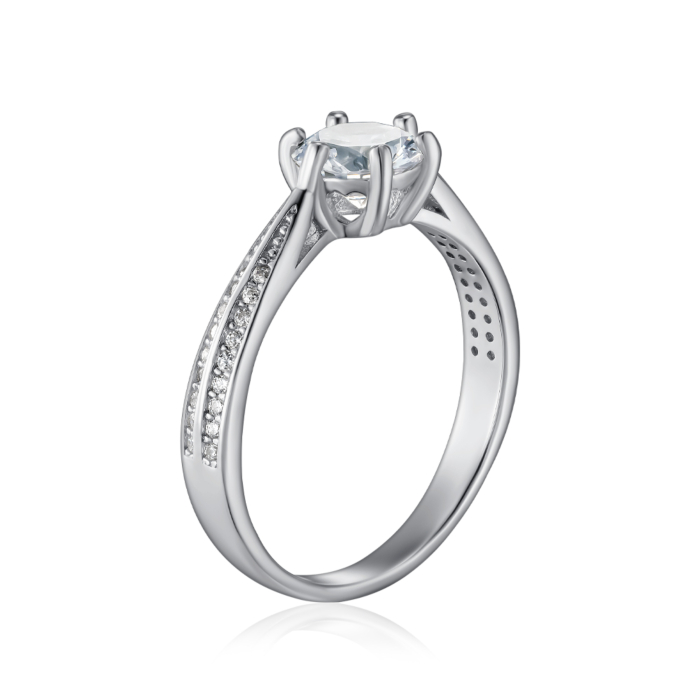 Серебряное кольцо с фианитами. Артикул SZDR00252-R/12/1