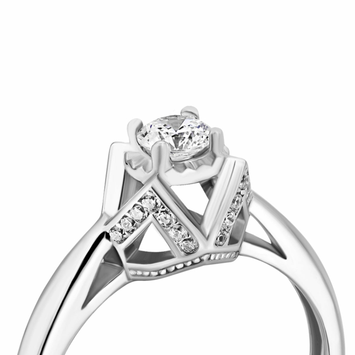 Серебряное кольцо с фианитами. Артикул UG5SZDR00256