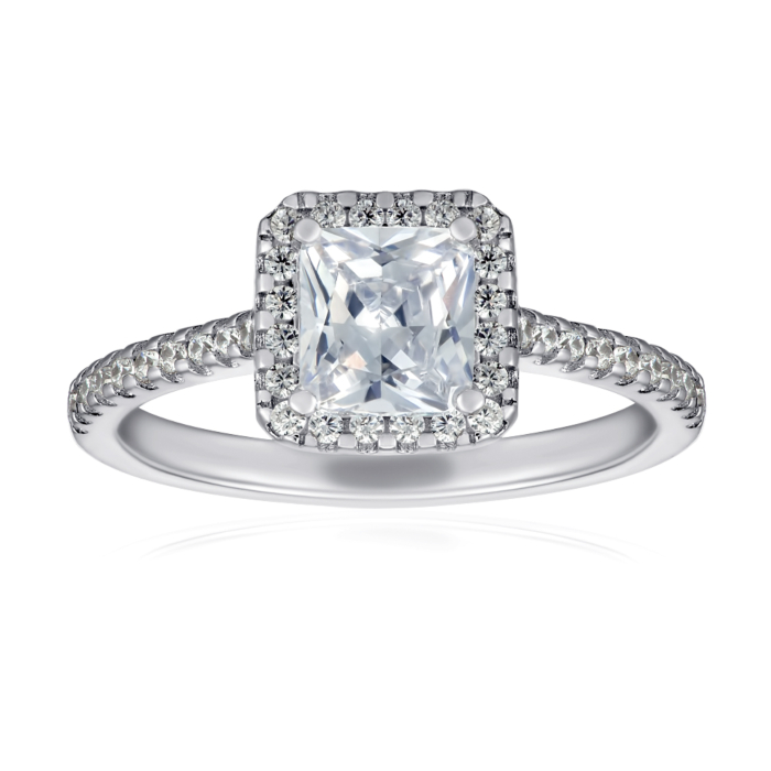 Серебряное кольцо с фианитами. Артикул SZDR00262-R/12/1