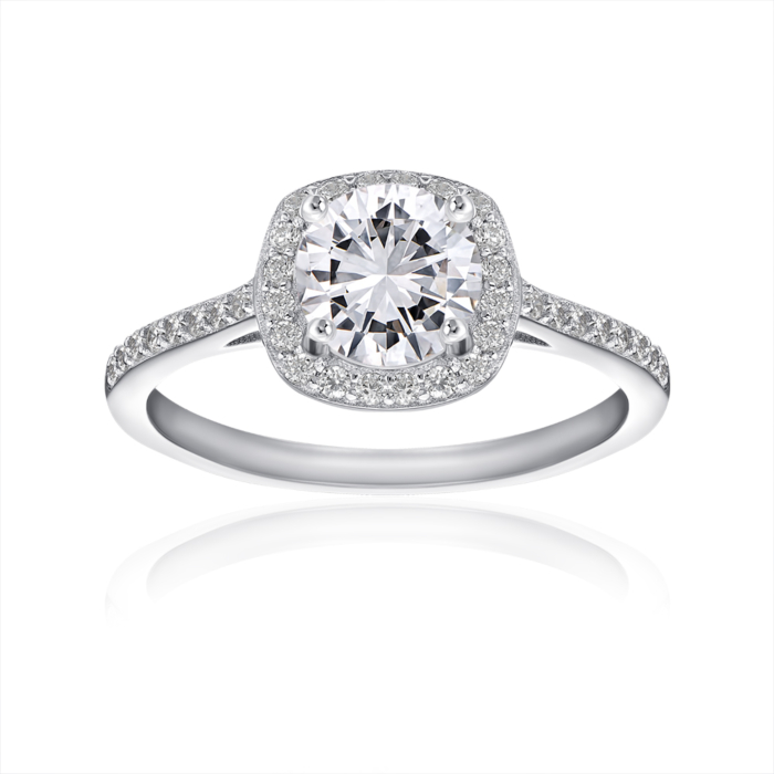 Серебряное кольцо с фианитами. Артикул SZDR00274-1-R/12/1