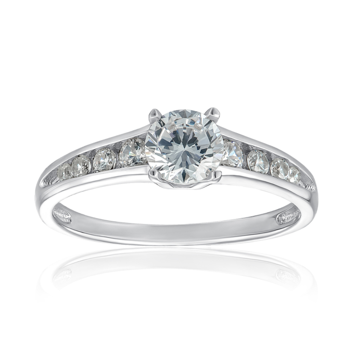 Серебряное кольцо с фианитами. Артикул SZDR00286-R/12/1