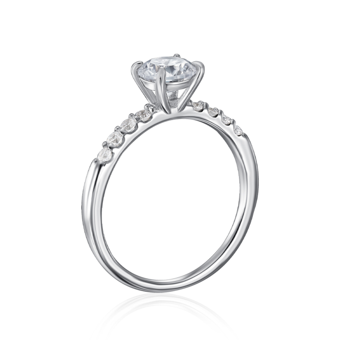 Серебряное кольцо с фианитами. Артикул SZDR00287-R/12/1