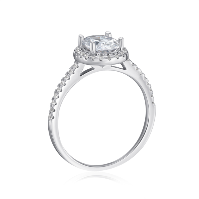 Серебряное кольцо с фианитами. Артикул SZDR00318-R/12/1