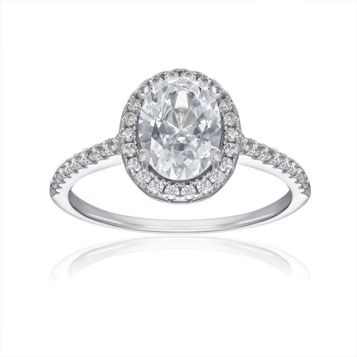 Серебряное кольцо с фианитами. Артикул SZDR00318-R/12/1