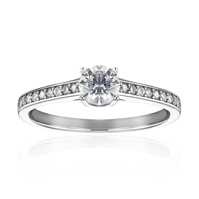 Серебряное кольцо с фианитами. Артикул SZDR00327-R/12/1