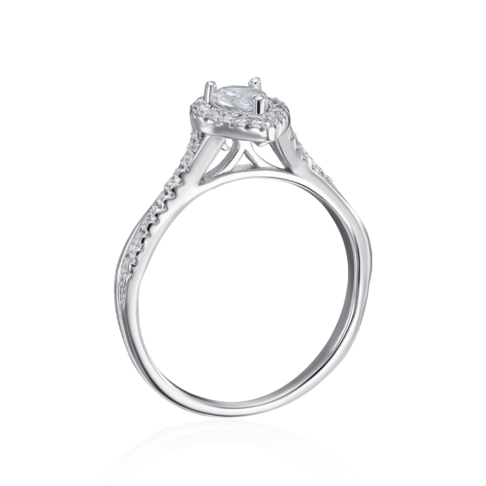 Срібна каблучка з фіанітами. Артикул SZDR00328-R/12/1