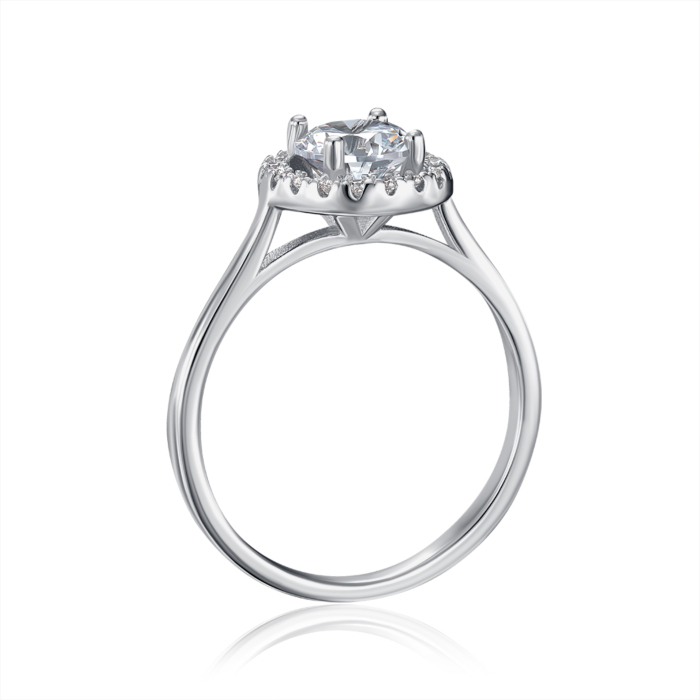 Срібна каблучка з фіанітами. Артикул SZDR00331-R/12/1