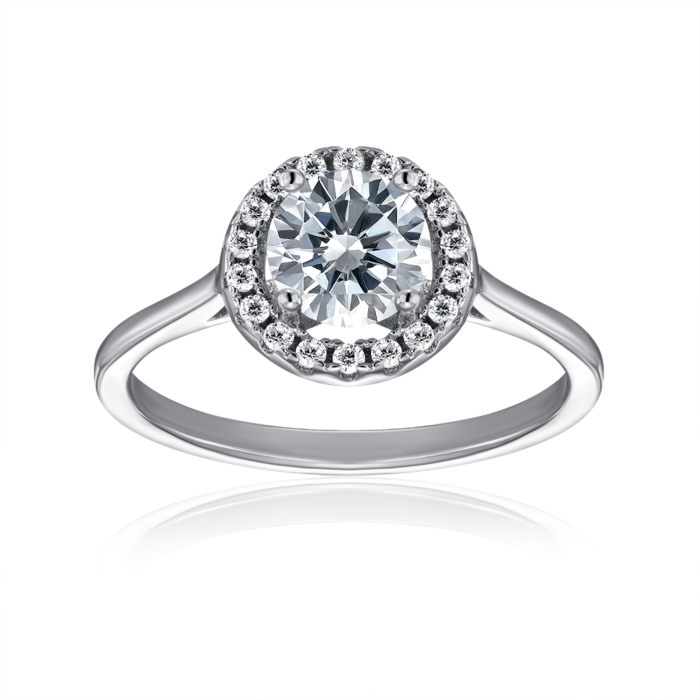 Срібна каблучка з фіанітами. Артикул SZDR00331-R/12/1