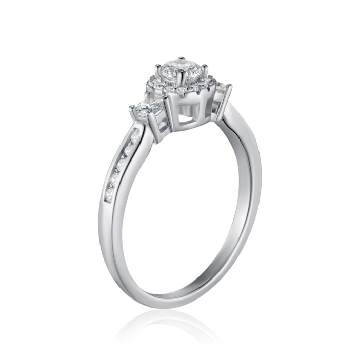 Срібна каблучка з фіанітами SZDR00342-R/12/1