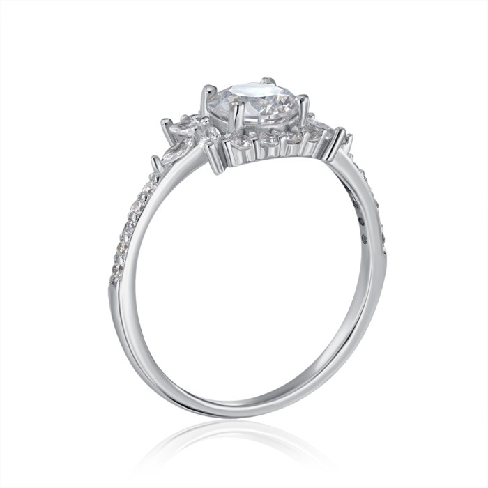Серебряное кольцо с фианитами. Артикул SZDR00360-R/12/1