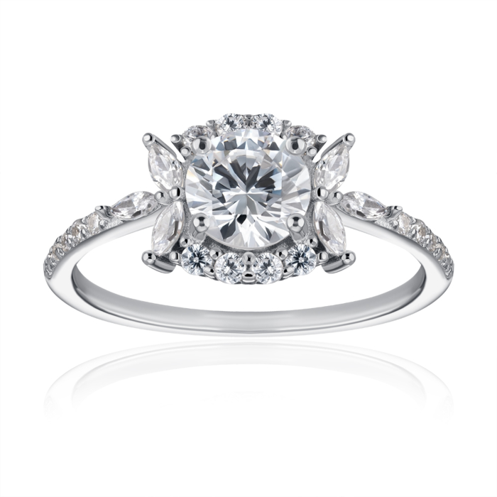 Серебряное кольцо с фианитами. Артикул SZDR00360-R/12/1