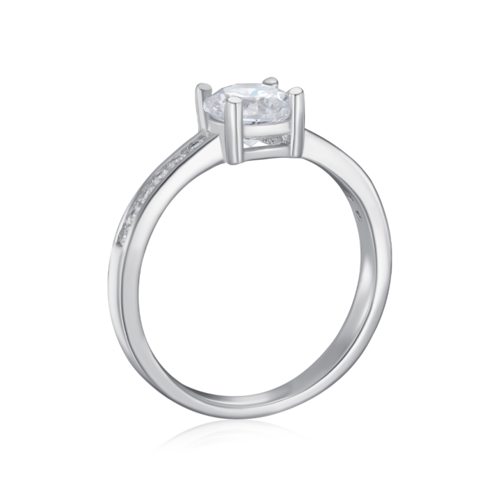Серебряное кольцо с фианитами. Артикул SZDR00365-R/12/1