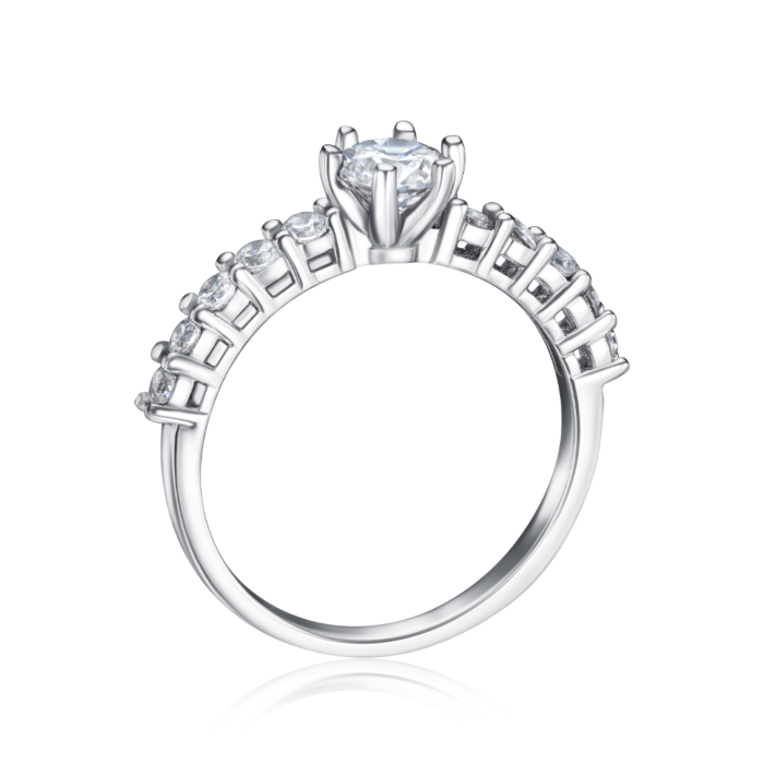 Серебряное кольцо с фианитами. Артикул SZDR00389-R/12/1
