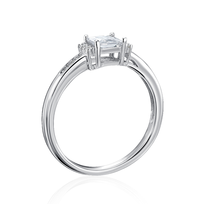 Срібна каблучка з фіанітами. Артикул SZDR00400-R/12/1