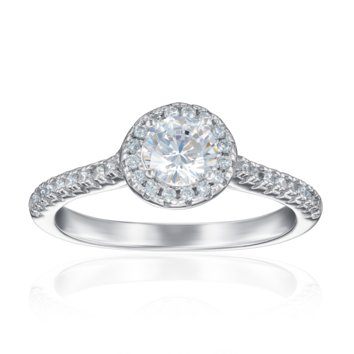 Серебряное кольцо с фианитами. Артикул SZDR00433-R/12/1