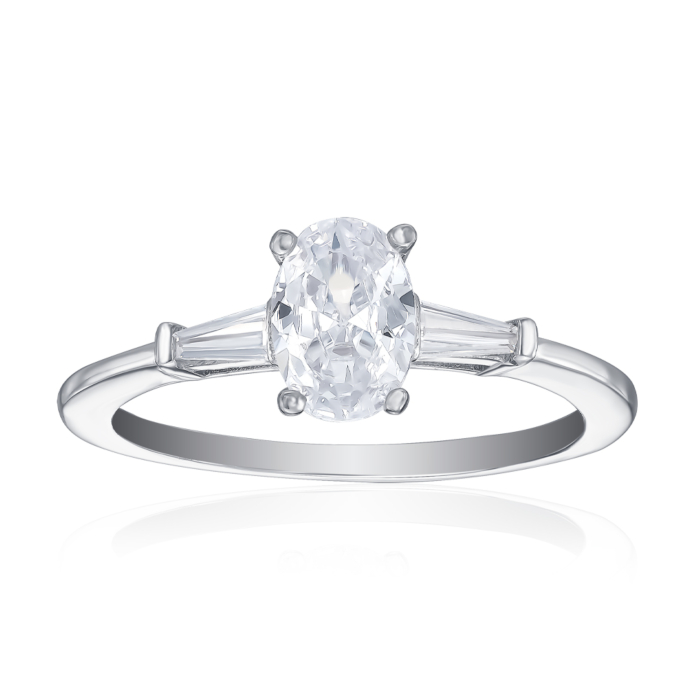 Срібна каблучка з фіанітами. Артикул SZDR00437-R/12/1