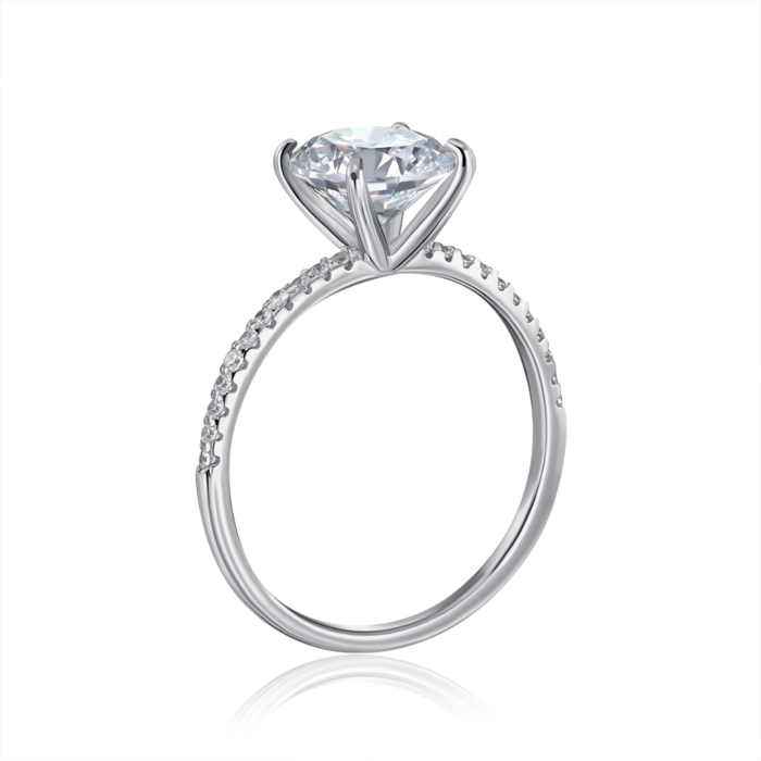 Срібна каблучка з фіанітами. Артикул SZDR00438-R/12/1