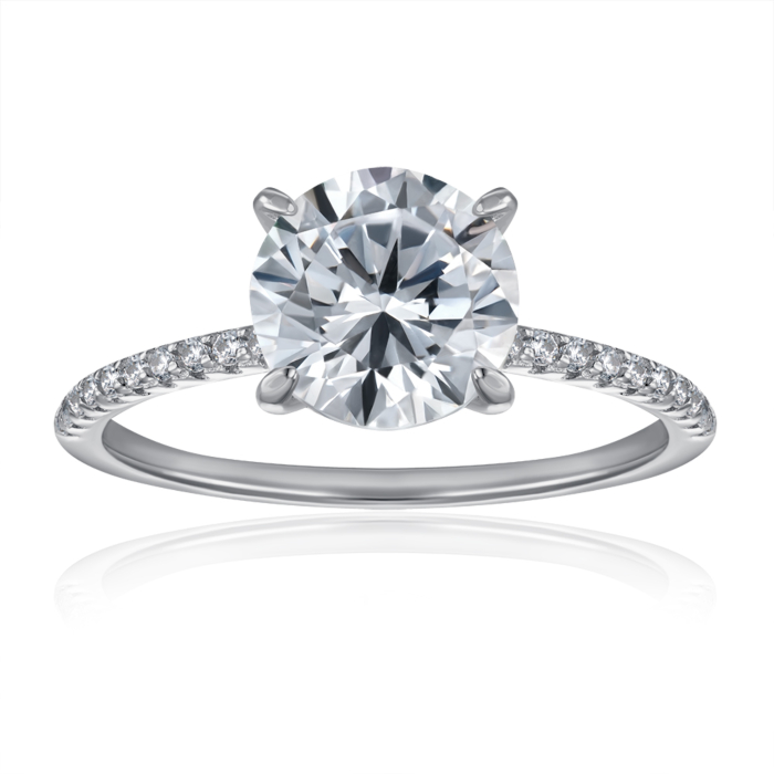 Срібна каблучка з фіанітами. Артикул SZDR00438-R/12/1