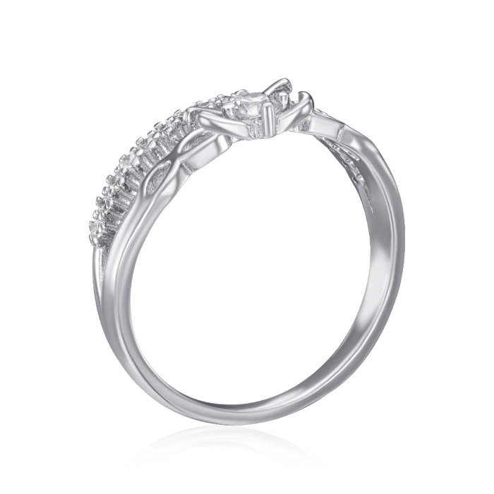 Срібна каблучка з фіанітами. Артикул SZDR00457-R/12/1