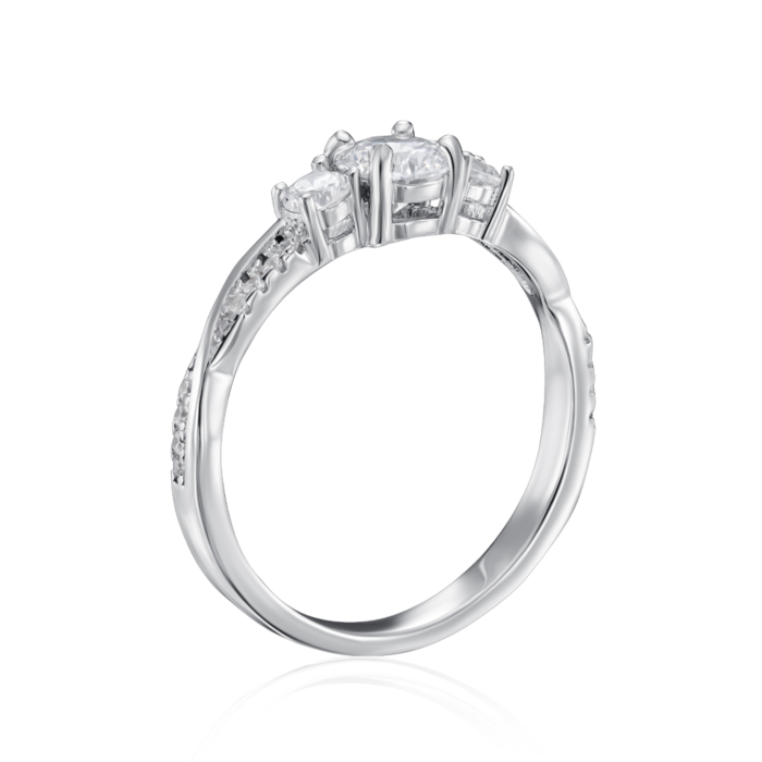 Серебряное кольцо с фианитами. Артикул SZDR00502-R/12/1