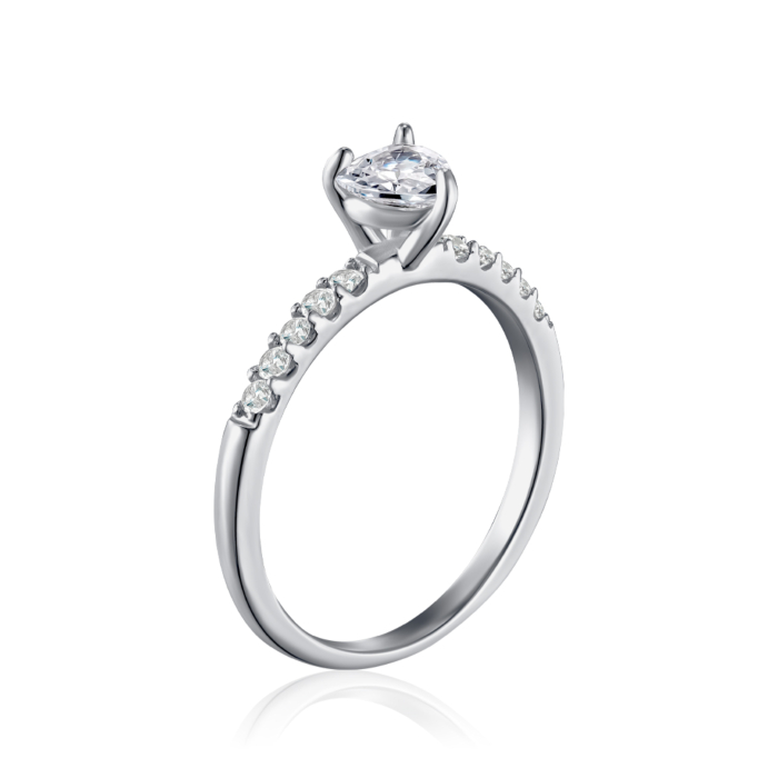 Срібна каблучка з фіанітами SZDR00690-R/12/1