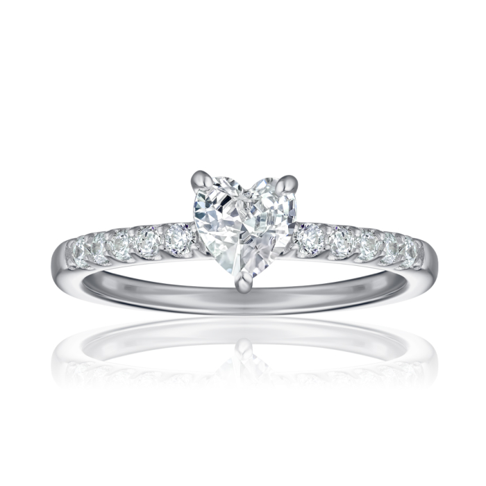 Срібна каблучка з фіанітами SZDR00690-R/12/1