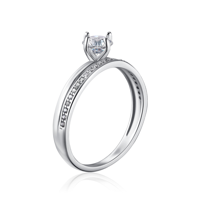 Срібна каблучка з фіанітами SZDR00922-R/12/1