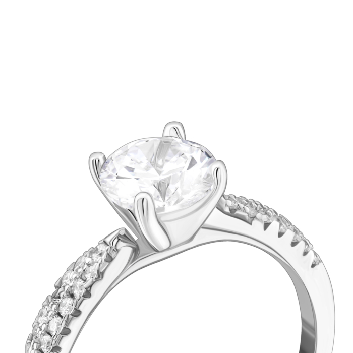 Срібна каблучка з фіанітами. Артикул UG5SZDR00946