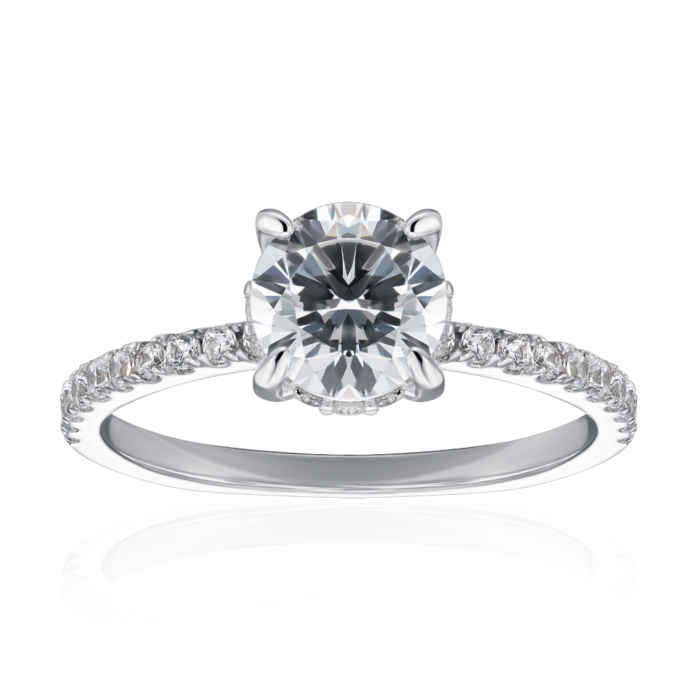 Срібна каблучка з фіанітами. Артикул SZDR00966-R/12/1