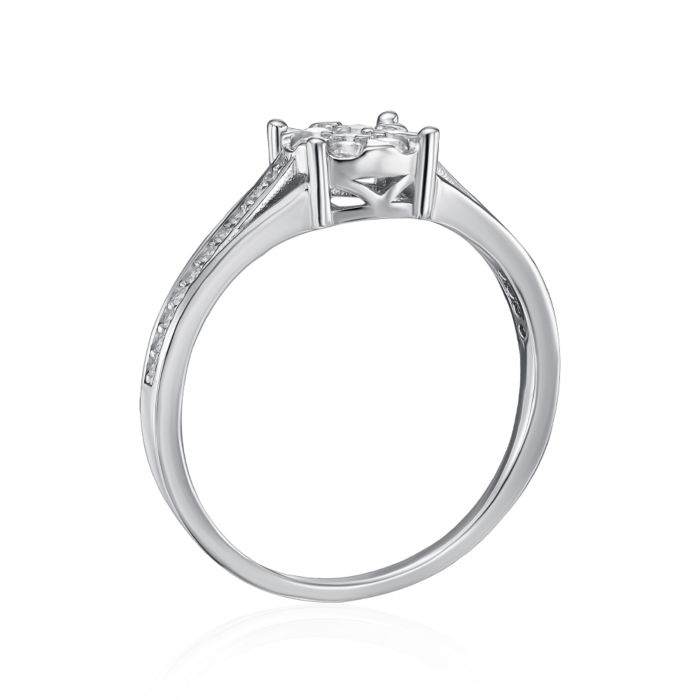 Серебряное кольцо с фианитами. Артикул SZDR00983-R/12/1